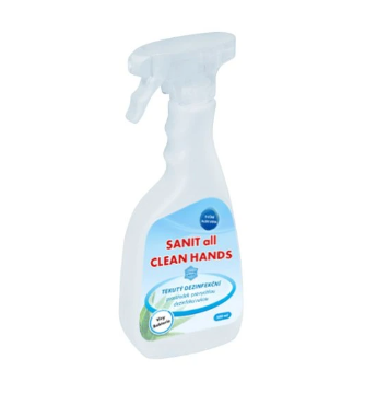SANIT all CLEAN HANDS tekutá dezinfekce na ruce 500ml
