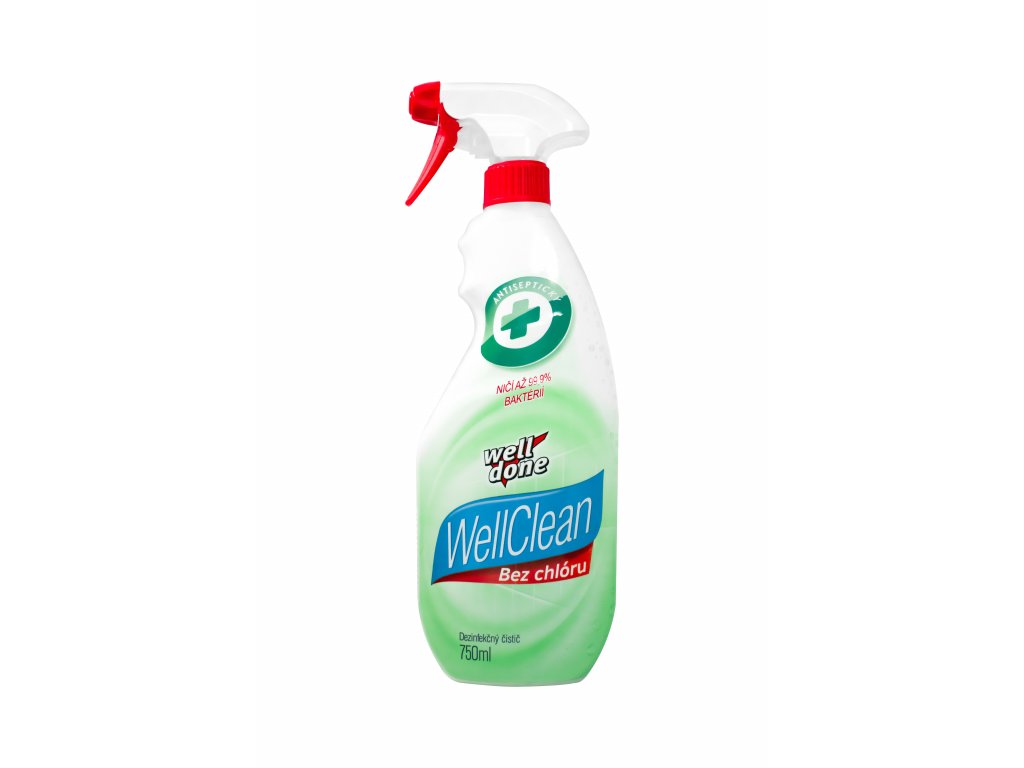 WELL DONE Well Clean univerzální dezinfekční čistič bez chlóru s rozprašovačem 750 ml